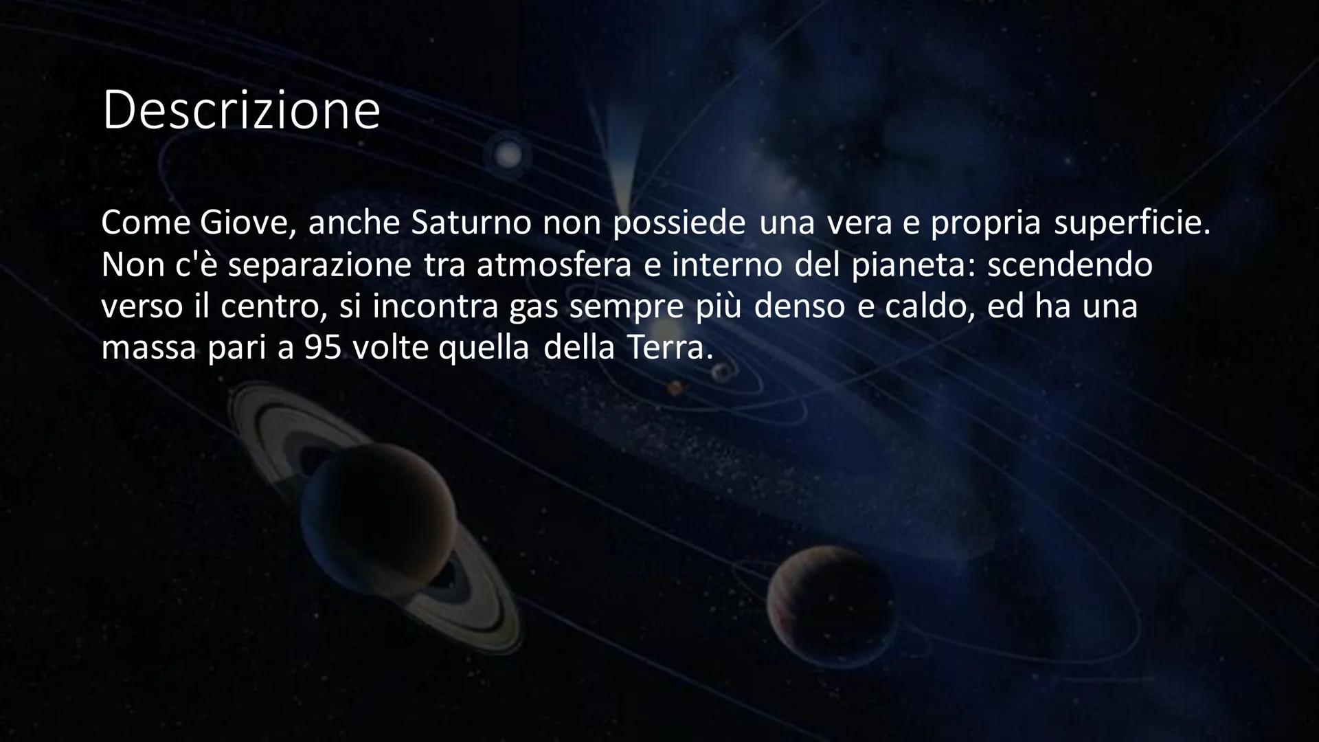Saturno
Il cosiddetto "signore degli anelli"
Luca De Meo 3F Descrizione
Saturno è uno dei pianeti più affascinanti e misteriosi del nostro
s