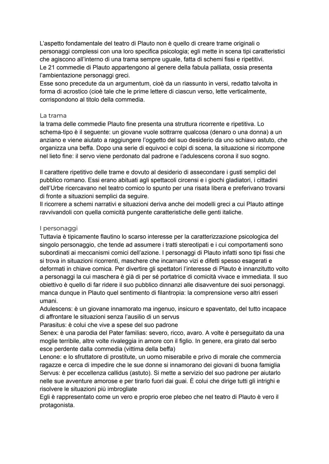 Plauto
Tito Maccio Plauto nacque a Sarsina (una città della Romagna) tra i 255 e il 250 a.C., e morì
a Roma nel 184 a.C., secondo la testimo