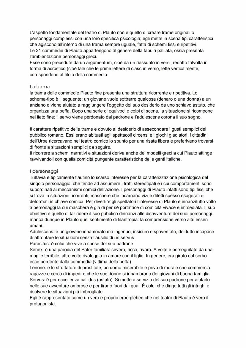 Plauto
Tito Maccio Plauto nacque a Sarsina (una città della Romagna) tra i 255 e il 250 a.C., e morì
a Roma nel 184 a.C., secondo la testimo