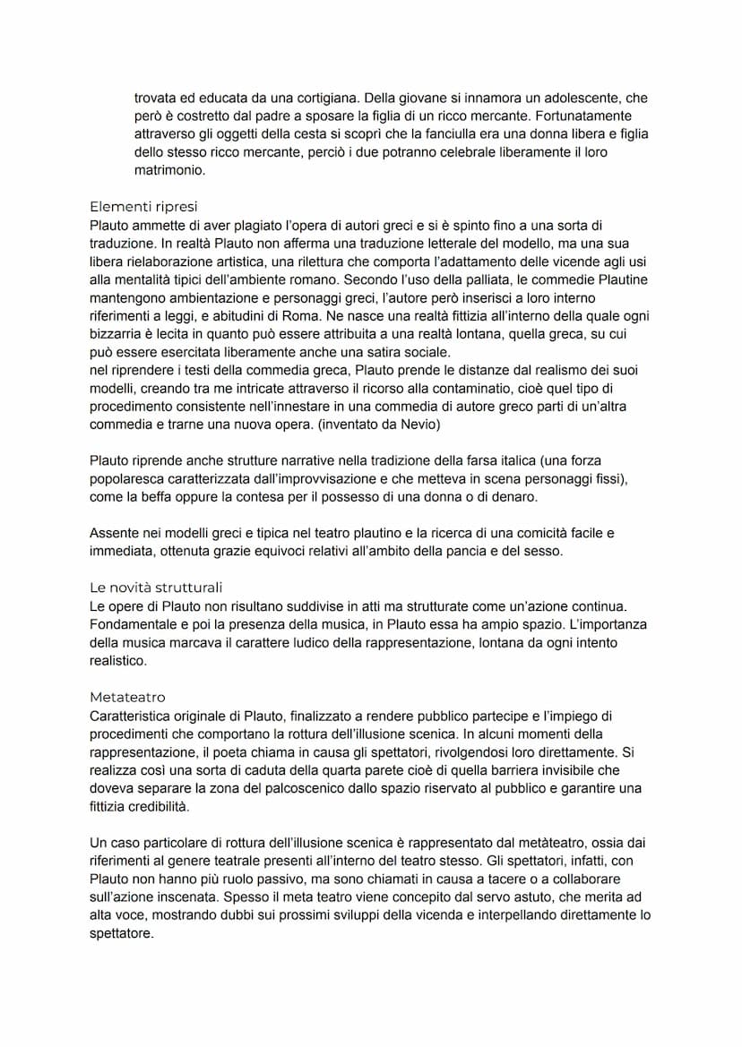 Plauto
Tito Maccio Plauto nacque a Sarsina (una città della Romagna) tra i 255 e il 250 a.C., e morì
a Roma nel 184 a.C., secondo la testimo