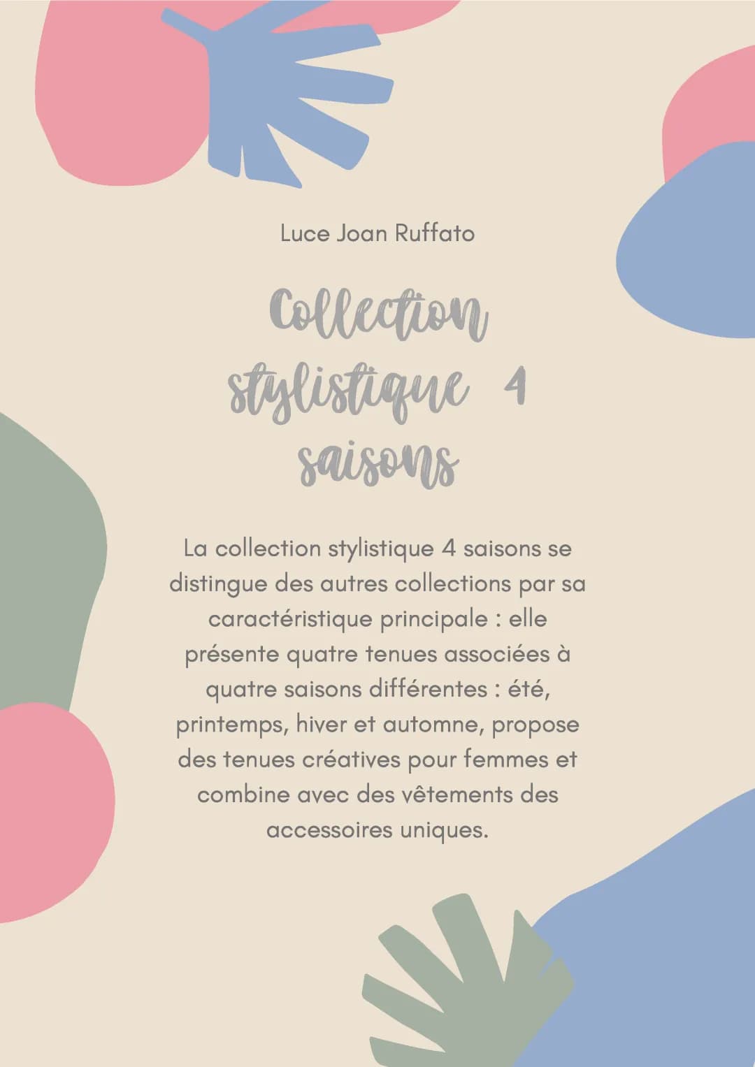 LJR Collection stylistique 4 saisons