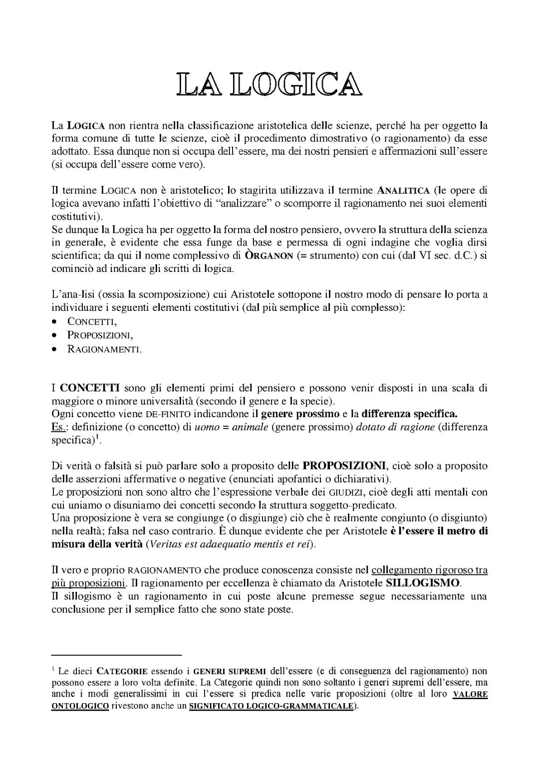 La logica di Aristotele 