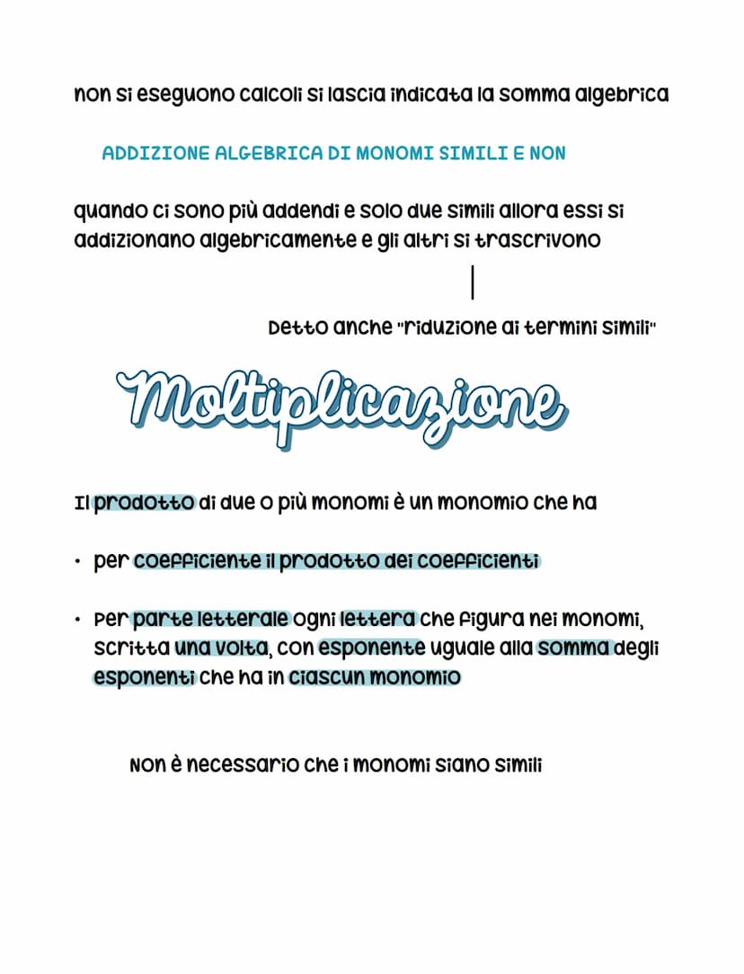 Espressioni letterali
un'espressione letterale è una scrittura in cui compaiano
operazioni tra numeri rappresentati tutti o in parte da
lett