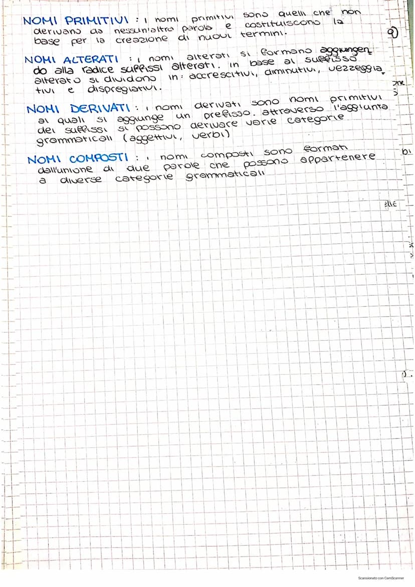 nome
(p. 44-60)
parte variabile del discorso. I nomi son parole
indicano: homis, cose, animali, concetti, modi d'essere.
è una
che
FUNZIONE 