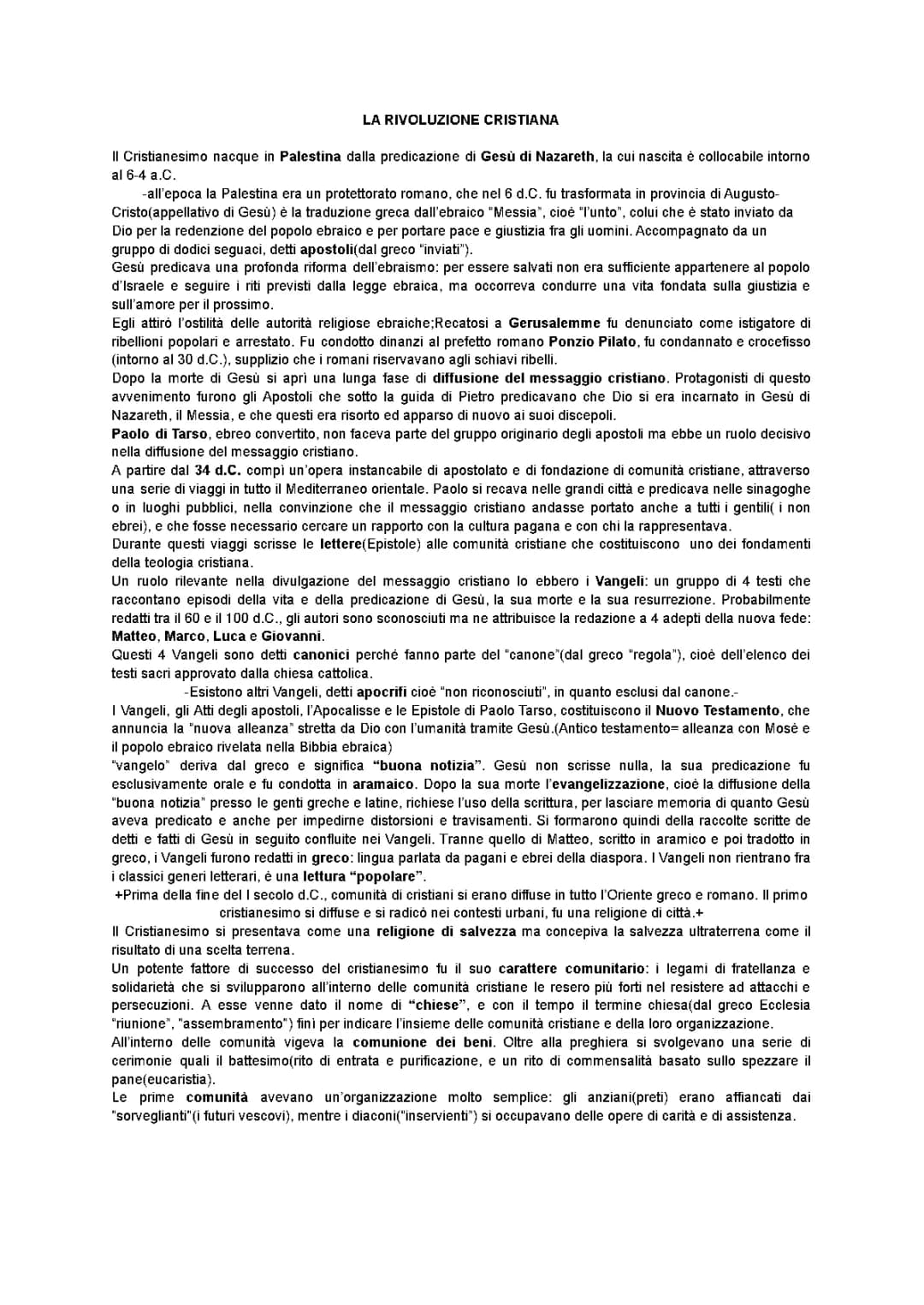 la rivoluzione cristiana