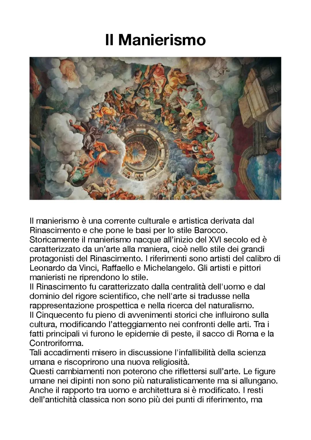 Il Manierismo: Caratteristiche e Artisti