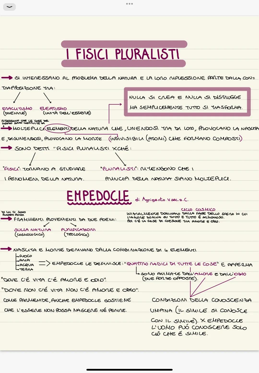 >
FISICI PLURALISTI
SI INTERESSANO AL PROBLEMA DELLA NATURA E LA LONO MIFLESSIONE PARTE DALLA CON=
TRAPPOSIZIONE INA:
ENACUTISMO ELEATISMO
(