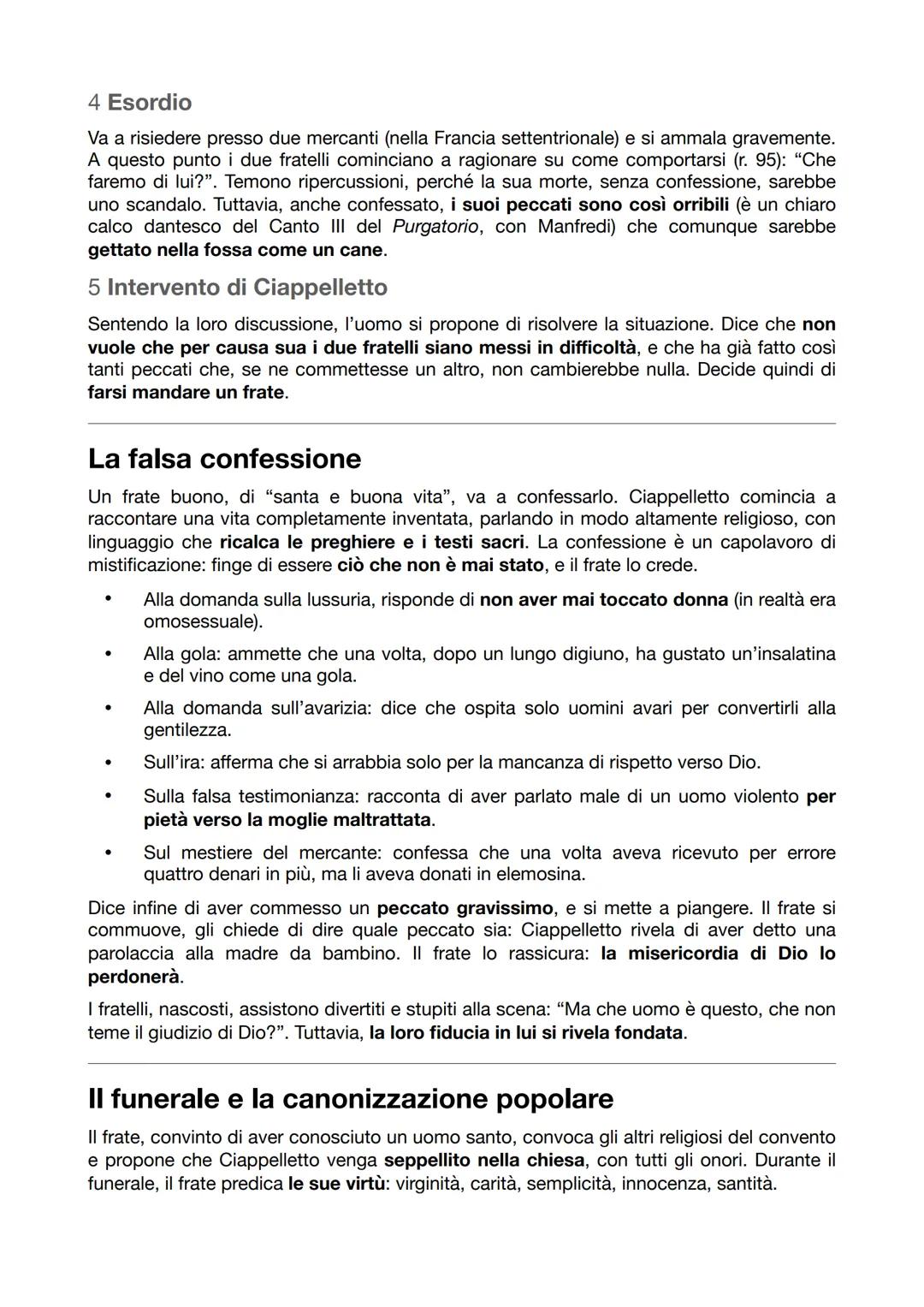 Ser Ciappelletto, Novella I
Contesto e cornice narrativa
Ogni racconto del Decameron inizia con un titolo che funge da rubrica: anticipa il
