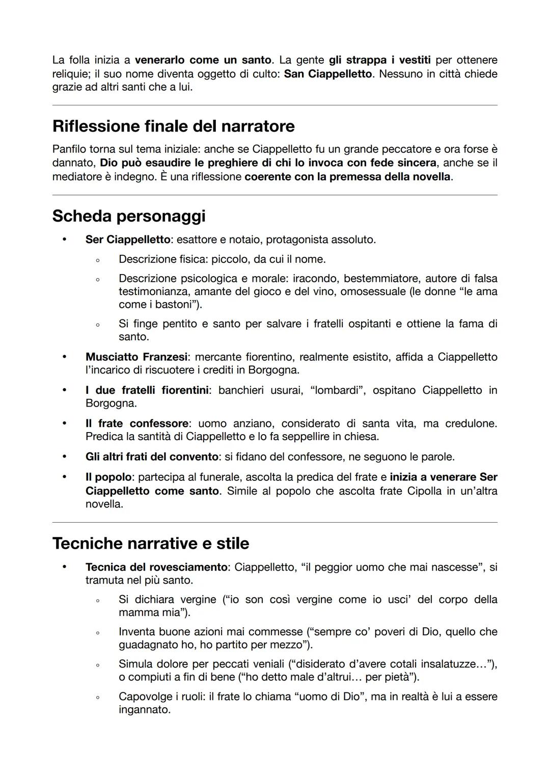 Ser Ciappelletto, Novella I
Contesto e cornice narrativa
Ogni racconto del Decameron inizia con un titolo che funge da rubrica: anticipa il
