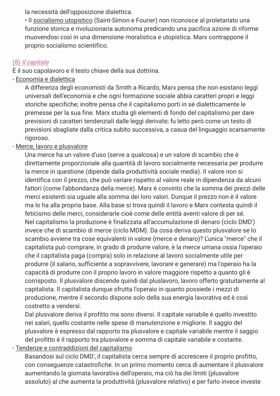 MARX
(1) Le caratteristiche generali del marxismo
Il marxismo non è riducibile alla dimensione puramente filosofica, sociologica o economica