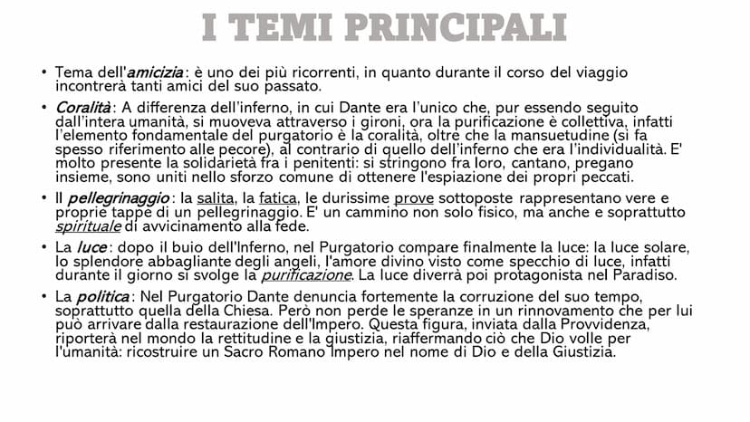Il purgatorio
La seconda
cantica dantesca
UPLE Il purgatorio
La seconda
cantica dantesca
UPLE LA FORMAZIONE DEL PURGATORIO
Secondo Dante, il