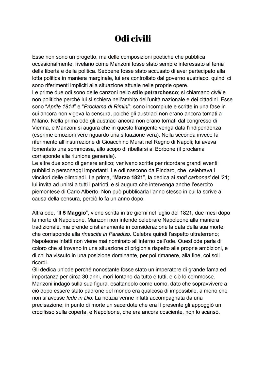 Manzoni
Lui vive in prima persona le tre guerre d'indipendenza e le cinque giornate di Milano,
e muore nel 1873, dopo l'unità d'Italia. Non 