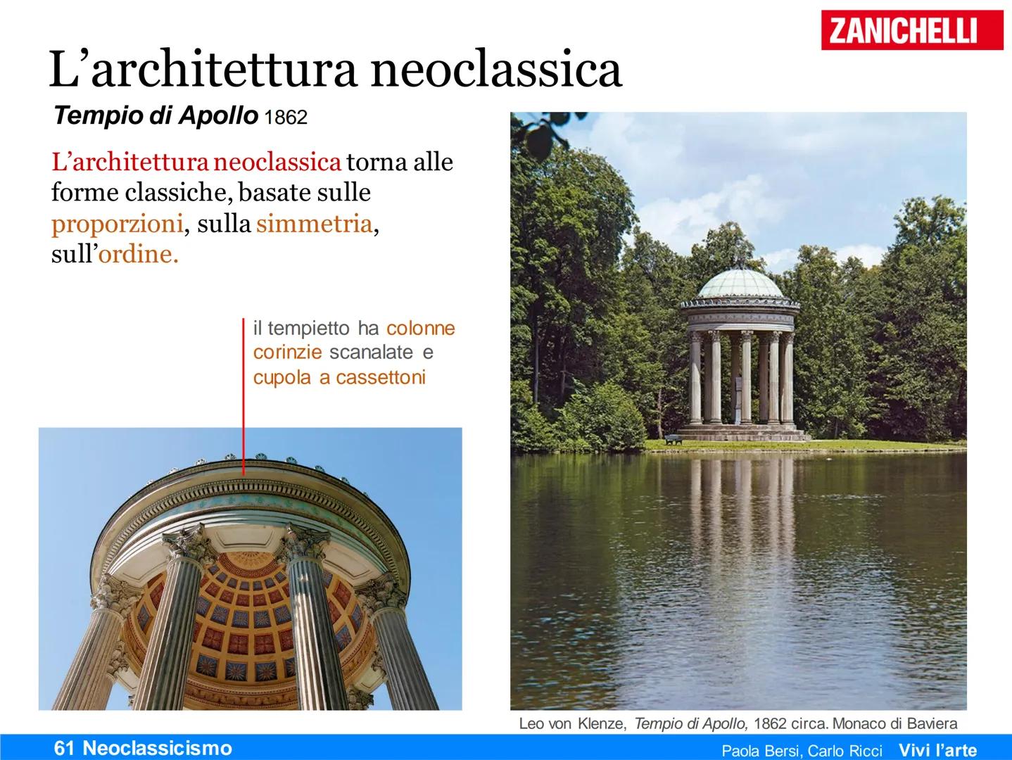 Neoclassicismo
Imitare
l'arte classica
61 Neoclassicismo
ZANICHELLI
Paola Bersi, Carlo Ricci
Vivi l'arte Il secondo '700
I fatti della stori