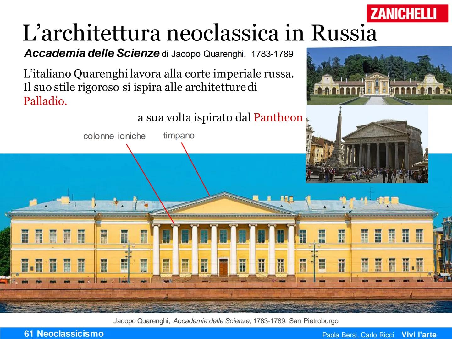 Neoclassicismo
Imitare
l'arte classica
61 Neoclassicismo
ZANICHELLI
Paola Bersi, Carlo Ricci
Vivi l'arte Il secondo '700
I fatti della stori