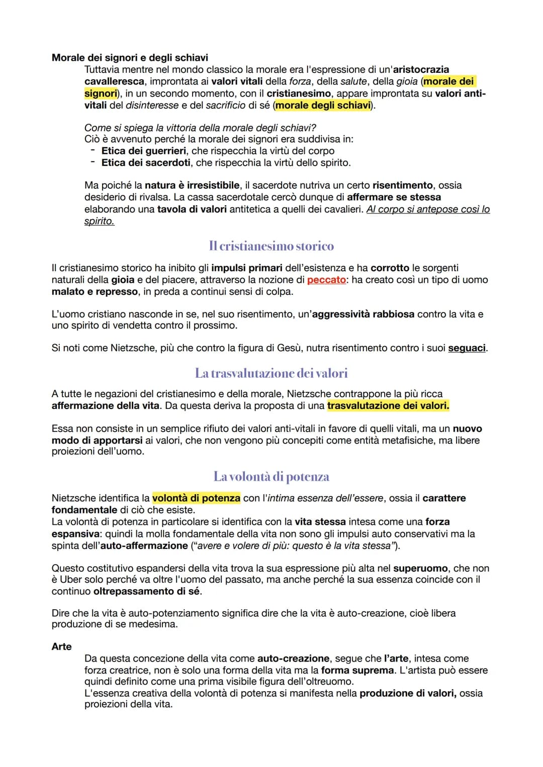 Nietzsche
Il pensiero di Nietzsche è caratterizzato da una critica radicale della civiltà e della filosofia
dell'Occidente, che si traduce i