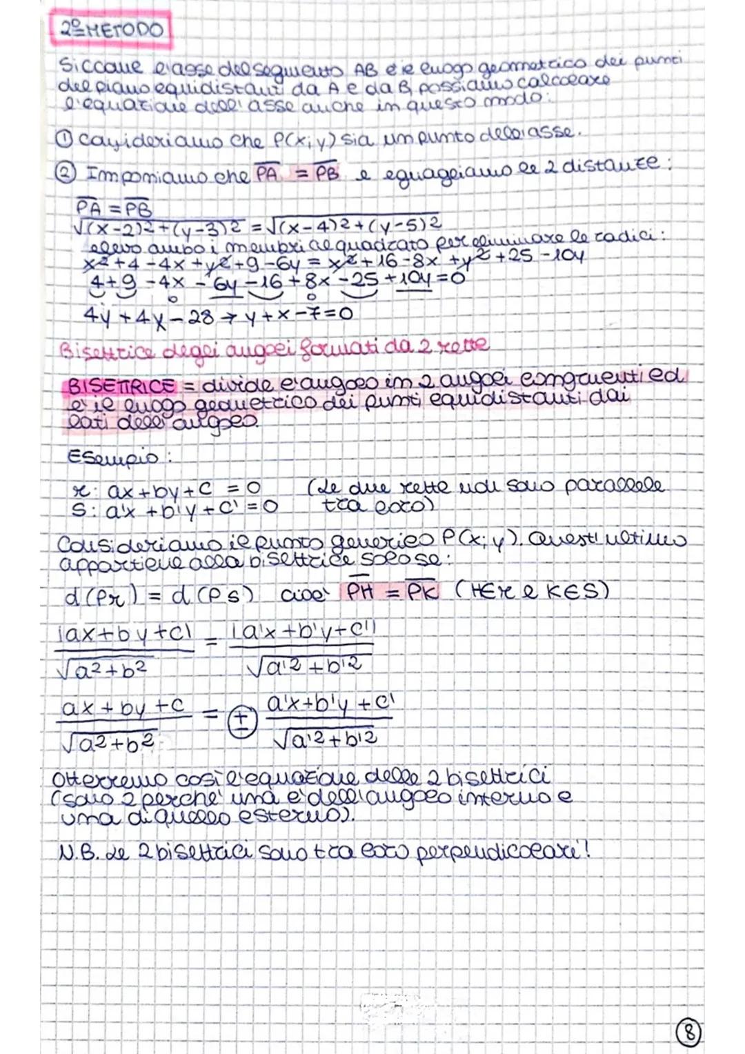 # geometria analitica

@ PUNTI E SEGMENTI

Vel sistema cartesiaus:
*   asse delle x = ascisse
*   asse delle y = ordimate
    Si intersecaus