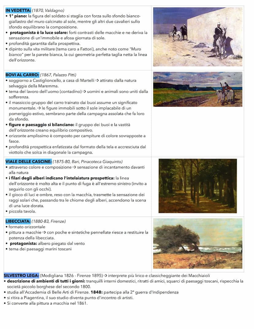 MACCHIAIOLI: movimento anti accademico e di ispirazione naturalistica.
sviluppo: 1855-1867 a Firenze, presso il Caffè Michelangelo. il Grand
