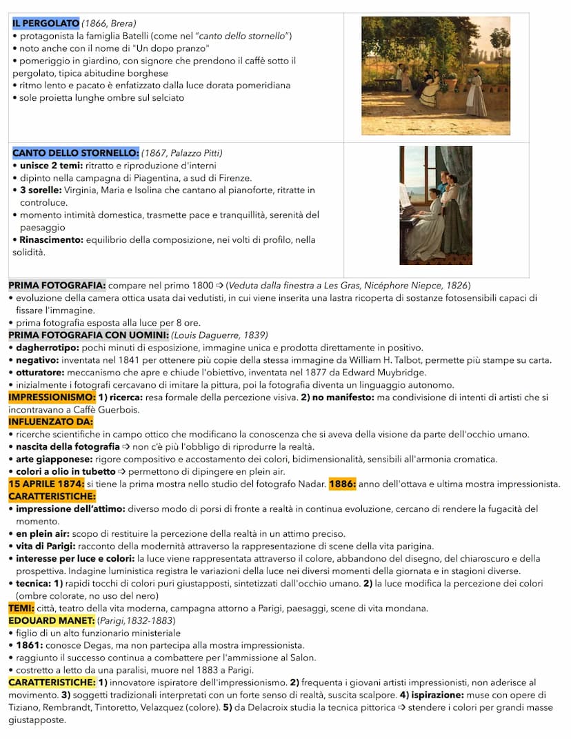 MACCHIAIOLI: movimento anti accademico e di ispirazione naturalistica.
sviluppo: 1855-1867 a Firenze, presso il Caffè Michelangelo. il Grand
