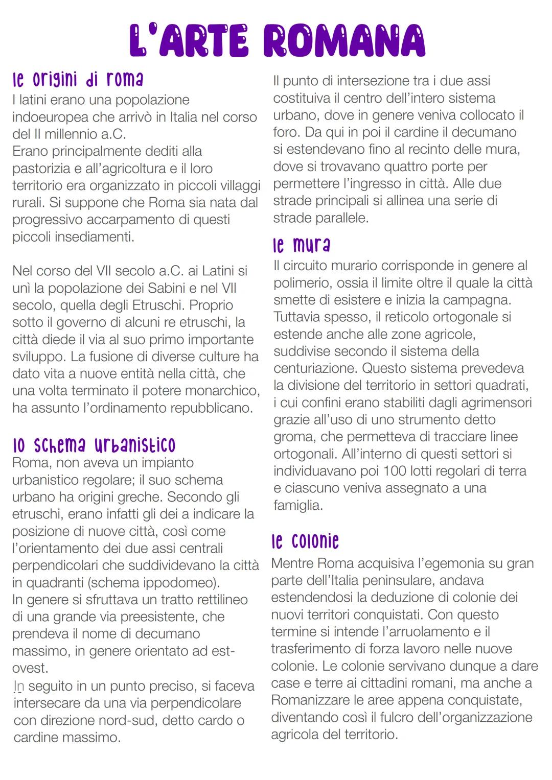 # L'ARTE ROMANA

le origini di roma
I latini erano una popolazione
indoeuropea che arrivò in Italia nel corso
del II millennio a.C.
Erano pr