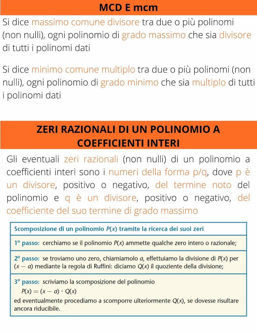 SCOMPOSIZIONE
DI POLINOMI
POLINOMIO RIDUCIBILE E IRRIDUCIBILE
Un polinomio si dice:
• riducibile quando è scomponibile in fattori,
ciascuno 