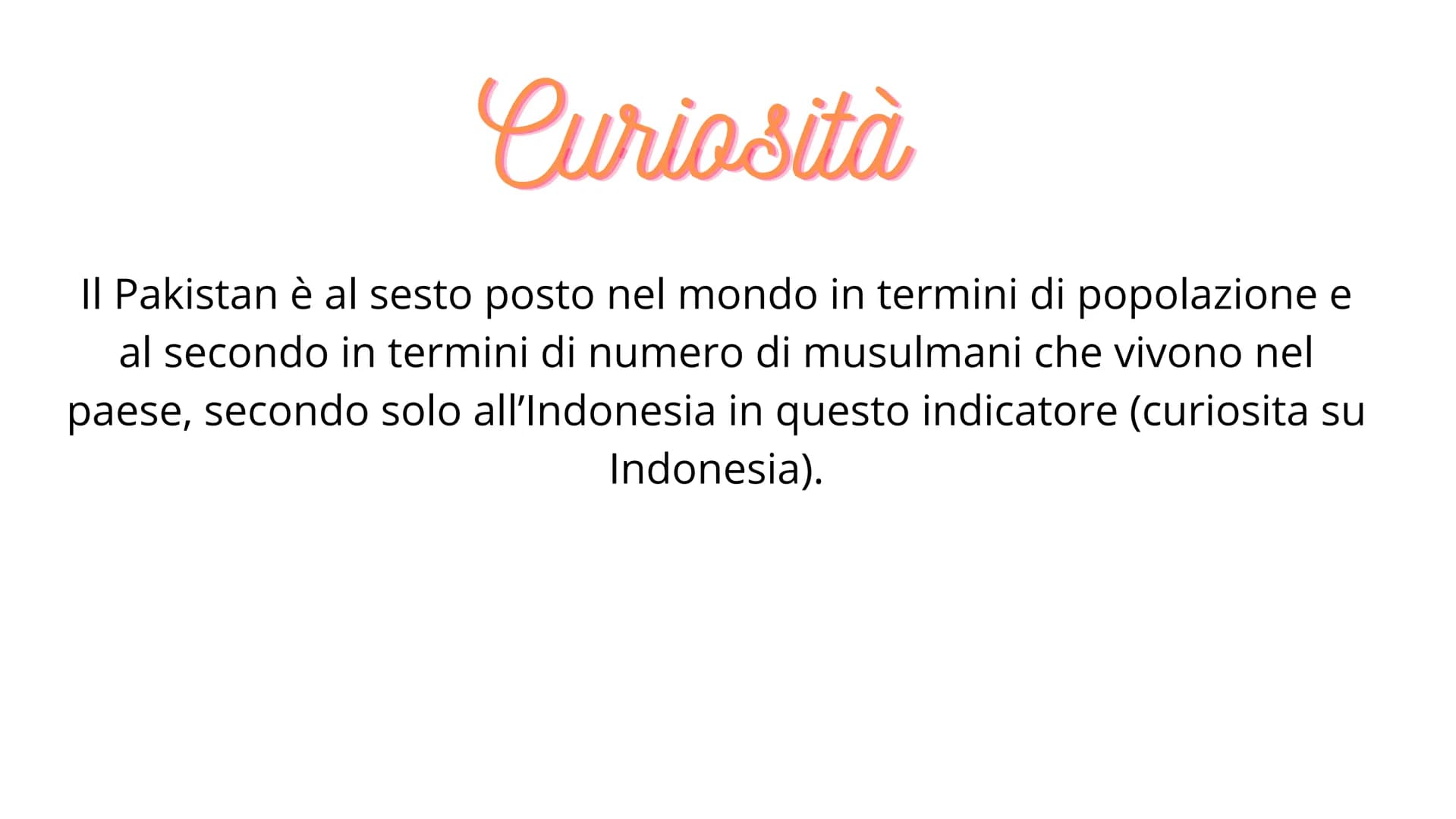 Pakistan
Creato da Claudia e Giulia
Classe 3B Pertini 1
C+ Territorio
Il Pakistan costituisce un un corridoio
naturale fra l'Asia centrale e
