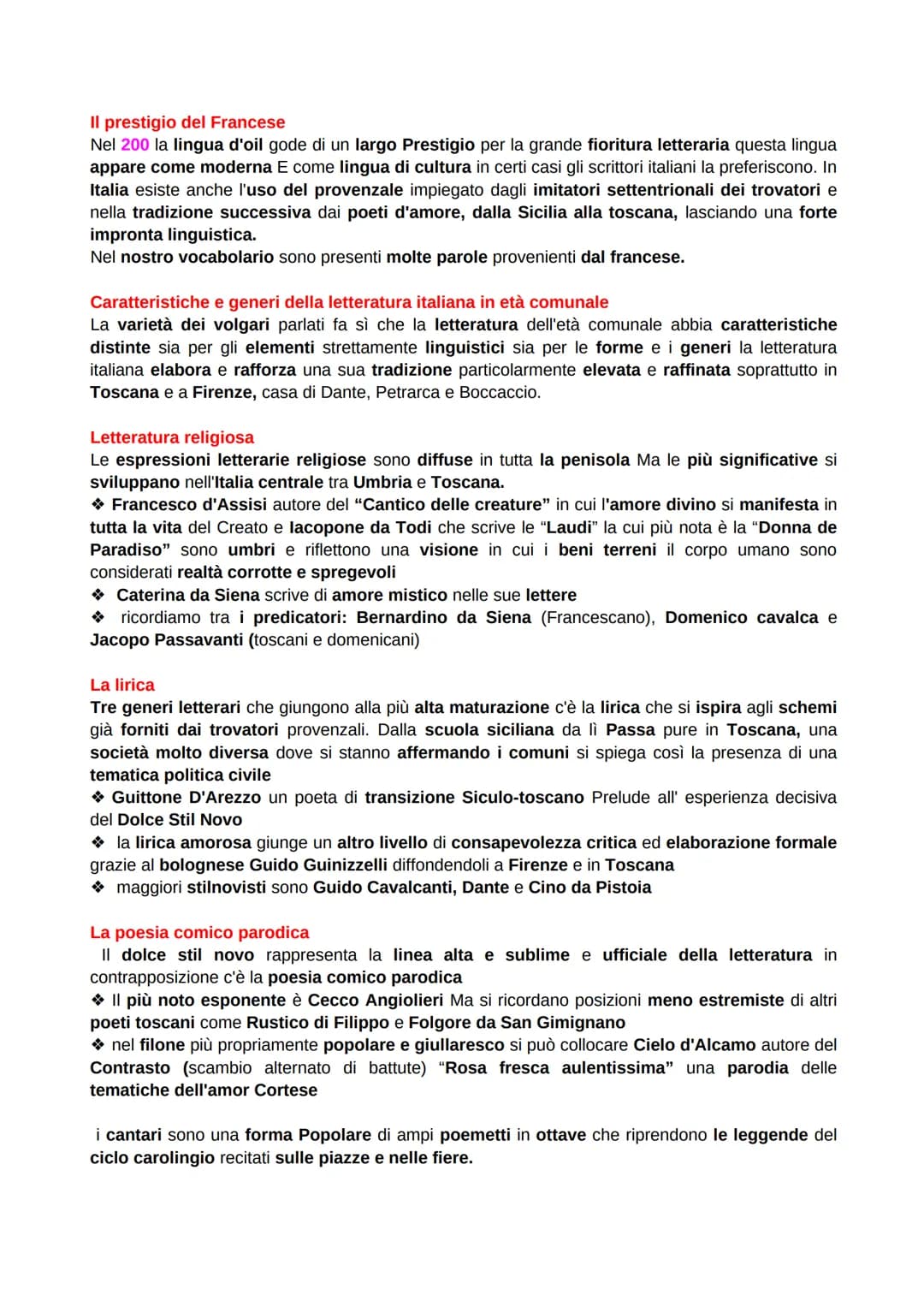 Storia della lingua e dei fenomeni letterari
Ragioni della diffusione del volgare letterario
In Italia è prodotta una svolta con l'utilizzo 