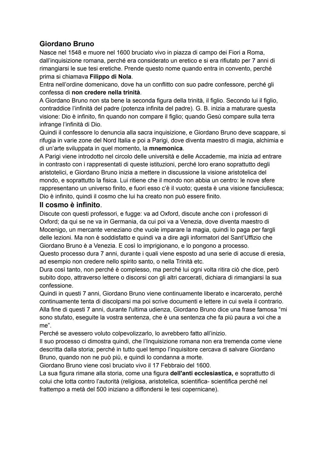 Filosofia del 1500
Gli studiosi che incontreremo adesso sono filosofi naturalisti (studieranno la natura
ripartendo da dove si era fermata -