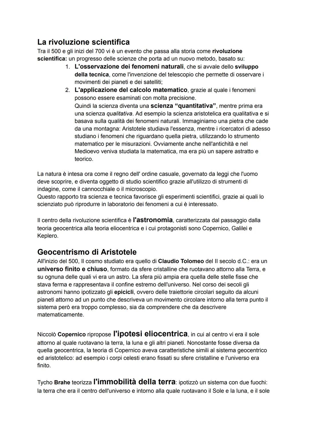 Filosofia del 1500
Gli studiosi che incontreremo adesso sono filosofi naturalisti (studieranno la natura
ripartendo da dove si era fermata -