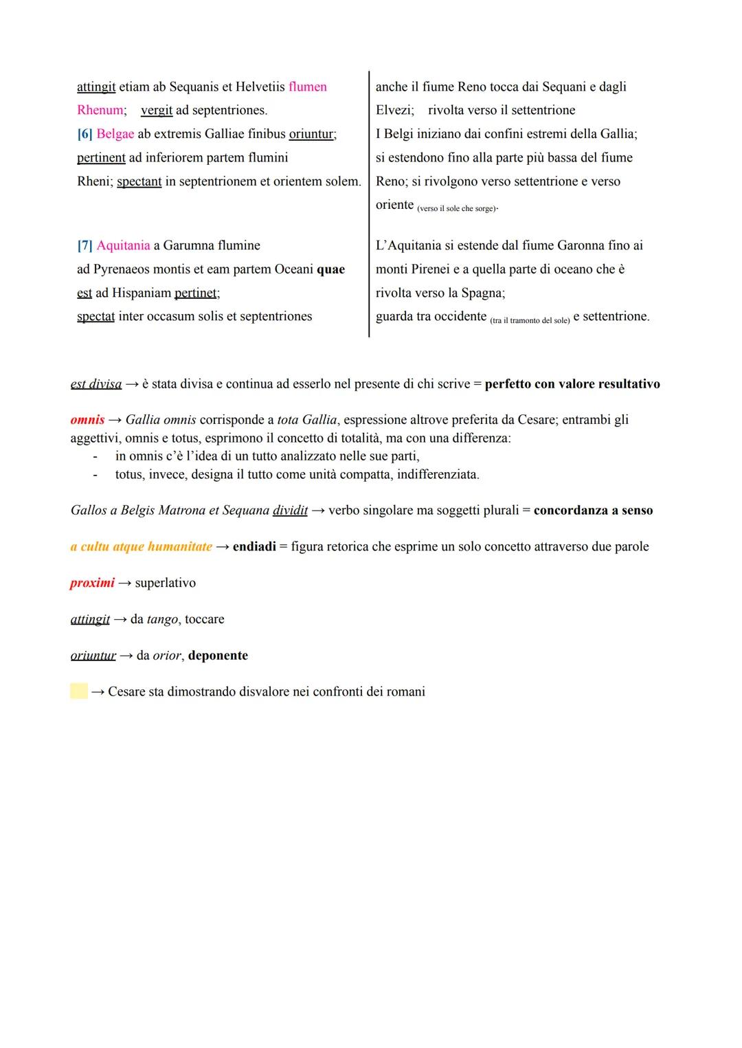 DE BELLO GALLICO-traduzione
1.1
è presente un inizio EX ABRUPTO: non c'è un'introduzione / una motivazione, inizia subito la narrazione
e si