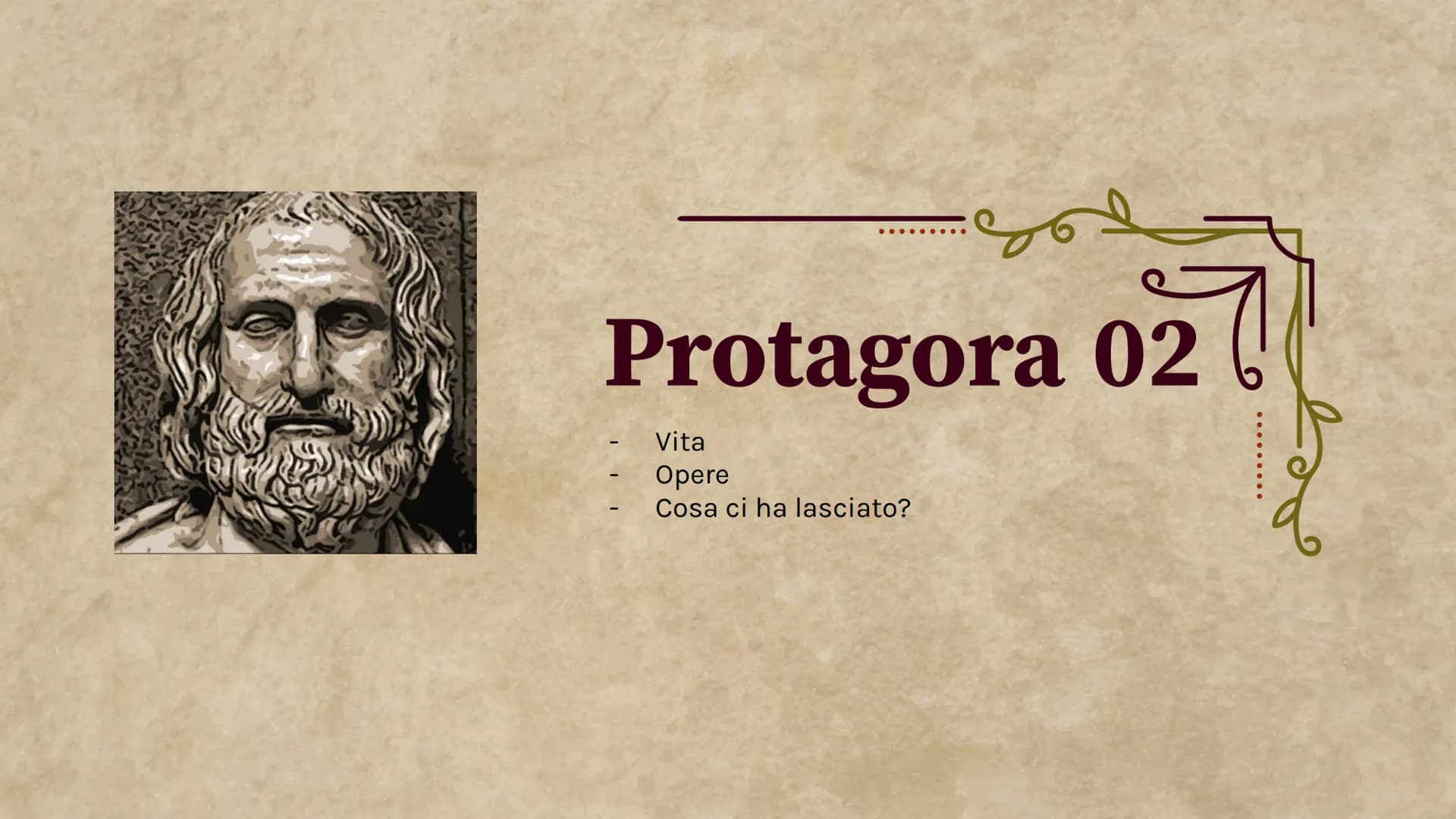 Socrate e i Sofisti
Filosofia
.......
Meck Celeste Zoe ......
Tavola dei contenuti
01
02
03
I Sofisti
Chi sono?
Cosa fanno?
Metodi
Protagora