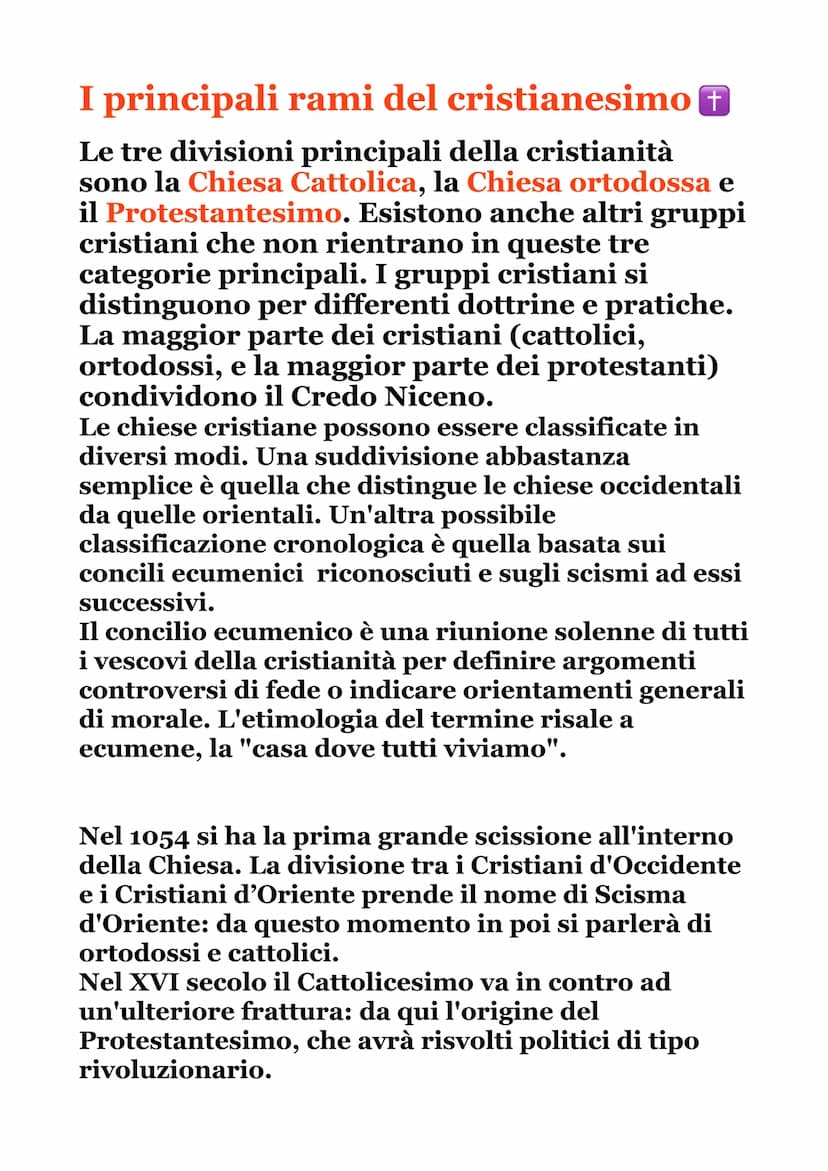 CRISTIANESIMO
Un po' di storia...
La religione Cristiana nasce nel I secolo e pian
piano diventa una religione molto importante.
E' la più d