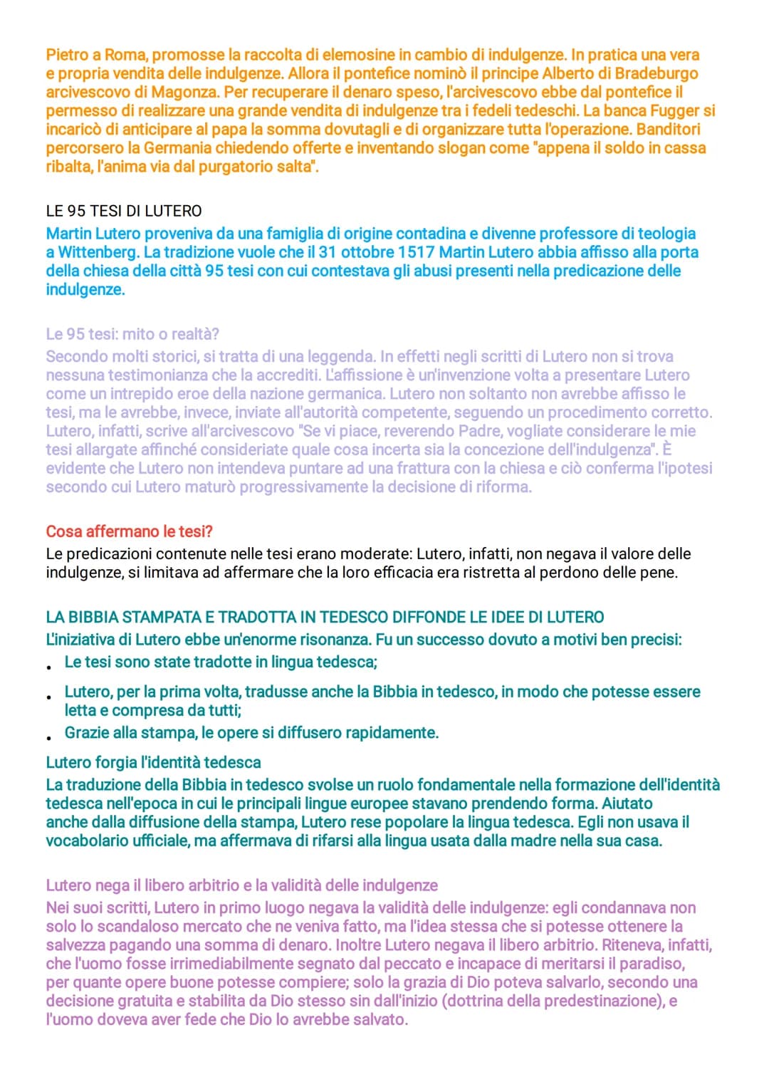 La riforma protestante
Definizione di riforma: dal verbo latino reformare, si intende modificare la forma di uno stato di
cose. Per forma no