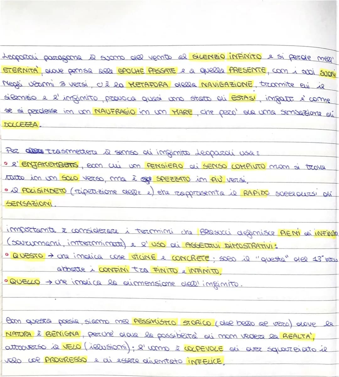 "L' INFINITO" DI LEOPARDI
L'INFINITO é um componimento costituito ola 15 versi im ENDECASILLABI SCIOTI
(11 sillabe, senza RIMA)..
Questa poe