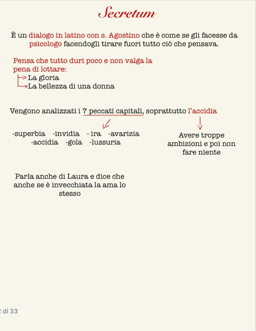 Africa->
(1338-1341)
(1347-1353)
trattato in forma di dialogo tra San Agostino e Petrarca
Secretum-> alla presenza di una donna “ la verità”