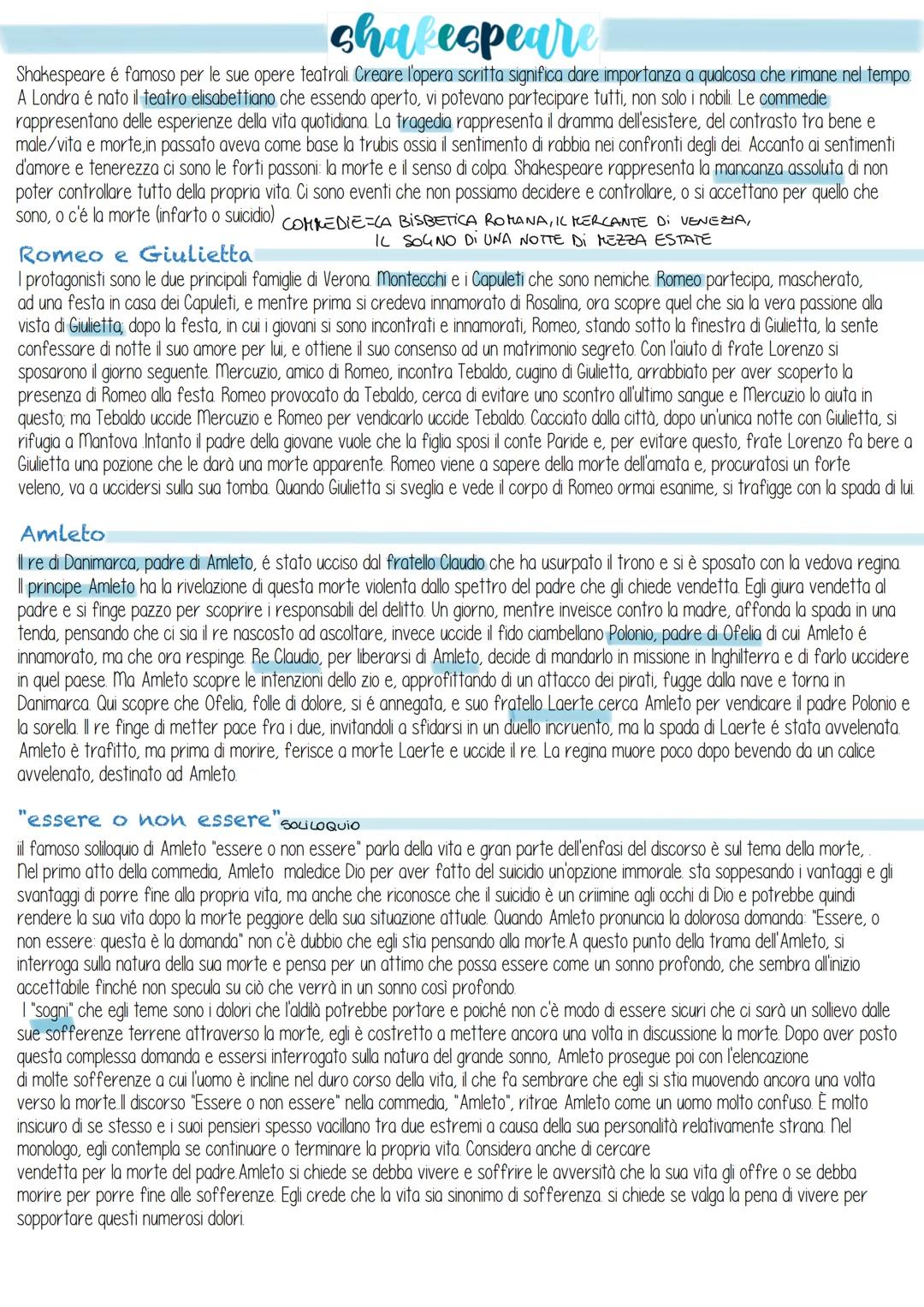 shakespeare
Shakespeare é famoso per le sue opere teatrali. Creare l'opera scritta significa dare importanza a qualcosa che rimane nel tempo
