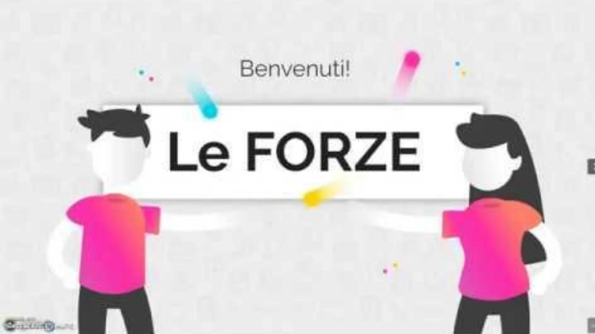 Benvenuti!

Le FORZE # Che cos'è una forza?

La forza è la causa fisica capace di mettere in moto un
corpo, di fermarlo o deformarlo.

700

