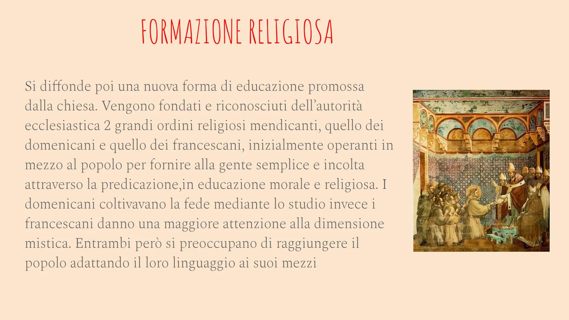 L'EDUCAZIONE
NEL BASSO MEDIOEVO
DAL X-XV SECOLO LO SCENARIO DOPO L'ANNO MILLE
A partire dall'anno mille, l'Europa attraversa una fase di
rin