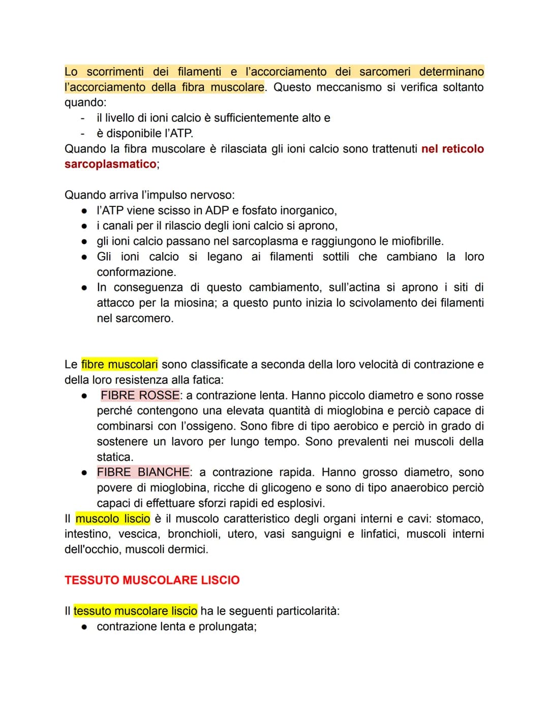 TESSUTO MUSCOLARE
Ci sono tre tipi di tessuto muscolare:
● scheletrico: è attaccato alle ossa e muove parti dello scheletro;
cardiaco: si tr