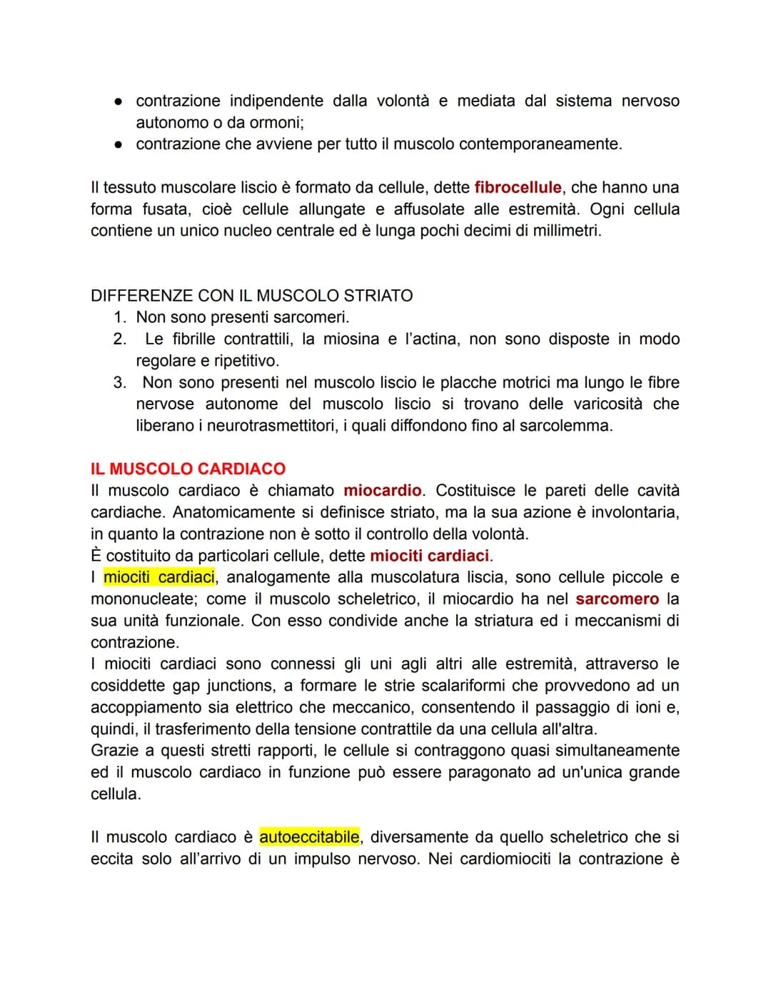 TESSUTO MUSCOLARE
Ci sono tre tipi di tessuto muscolare:
● scheletrico: è attaccato alle ossa e muove parti dello scheletro;
cardiaco: si tr