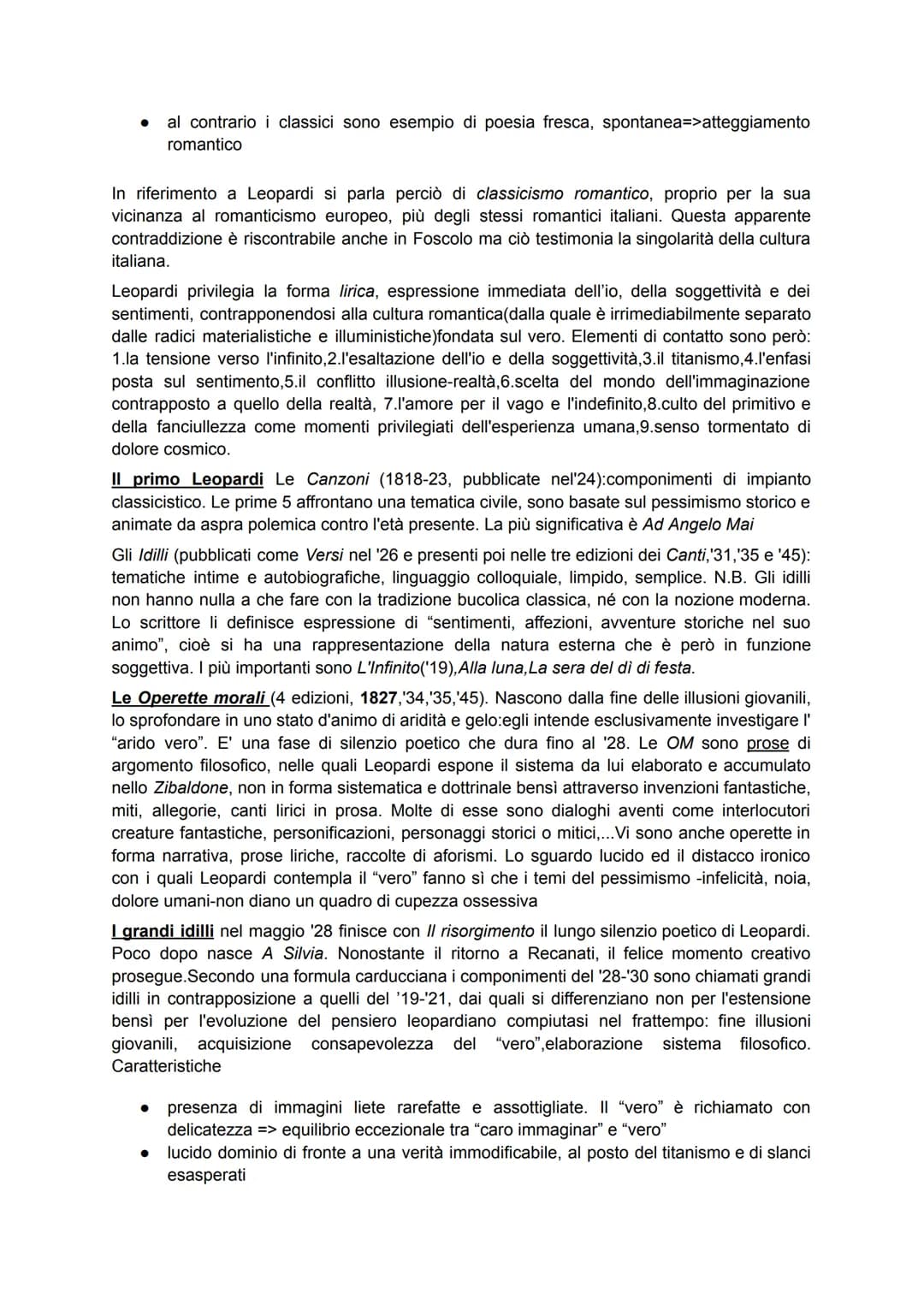RIASSUNTO DEL PROGRAMMA DI ITALIANO
LEOPARDI, Giacomo (Recanati 1798-Napoli 1837)
Vita nasce nello Stato pontificio, tra i più arretrati d'I