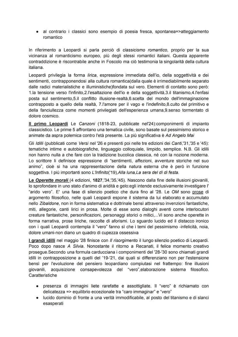 RIASSUNTO DEL PROGRAMMA DI ITALIANO
LEOPARDI, Giacomo (Recanati 1798-Napoli 1837)
Vita nasce nello Stato pontificio, tra i più arretrati d'I