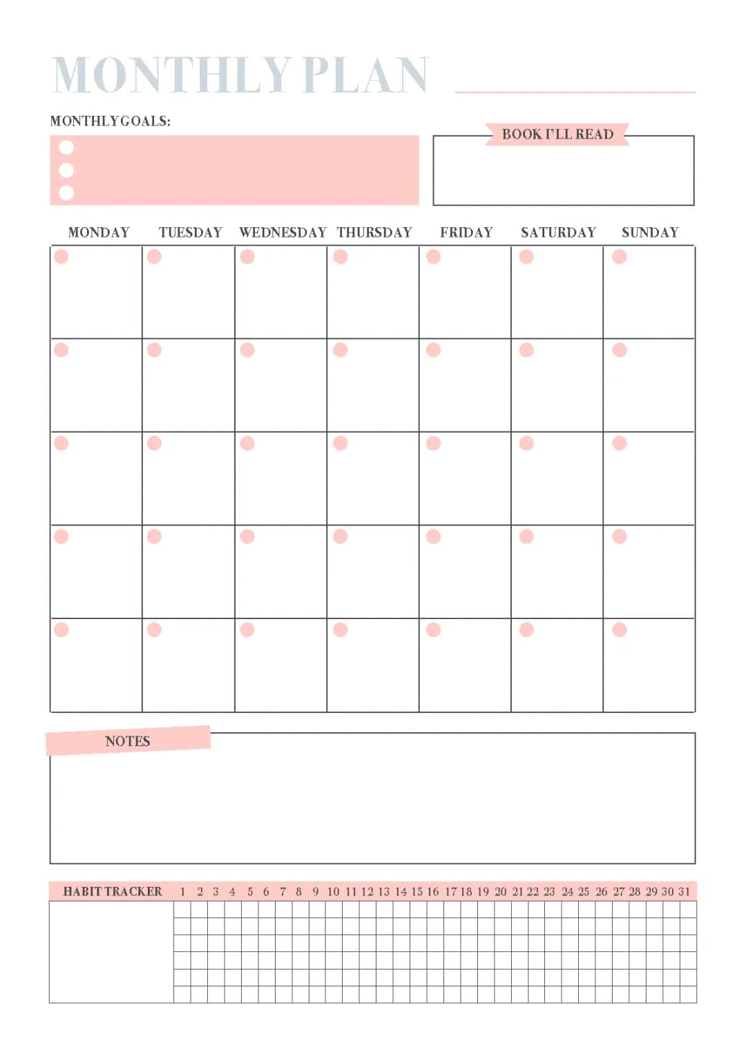 Planner mensile 