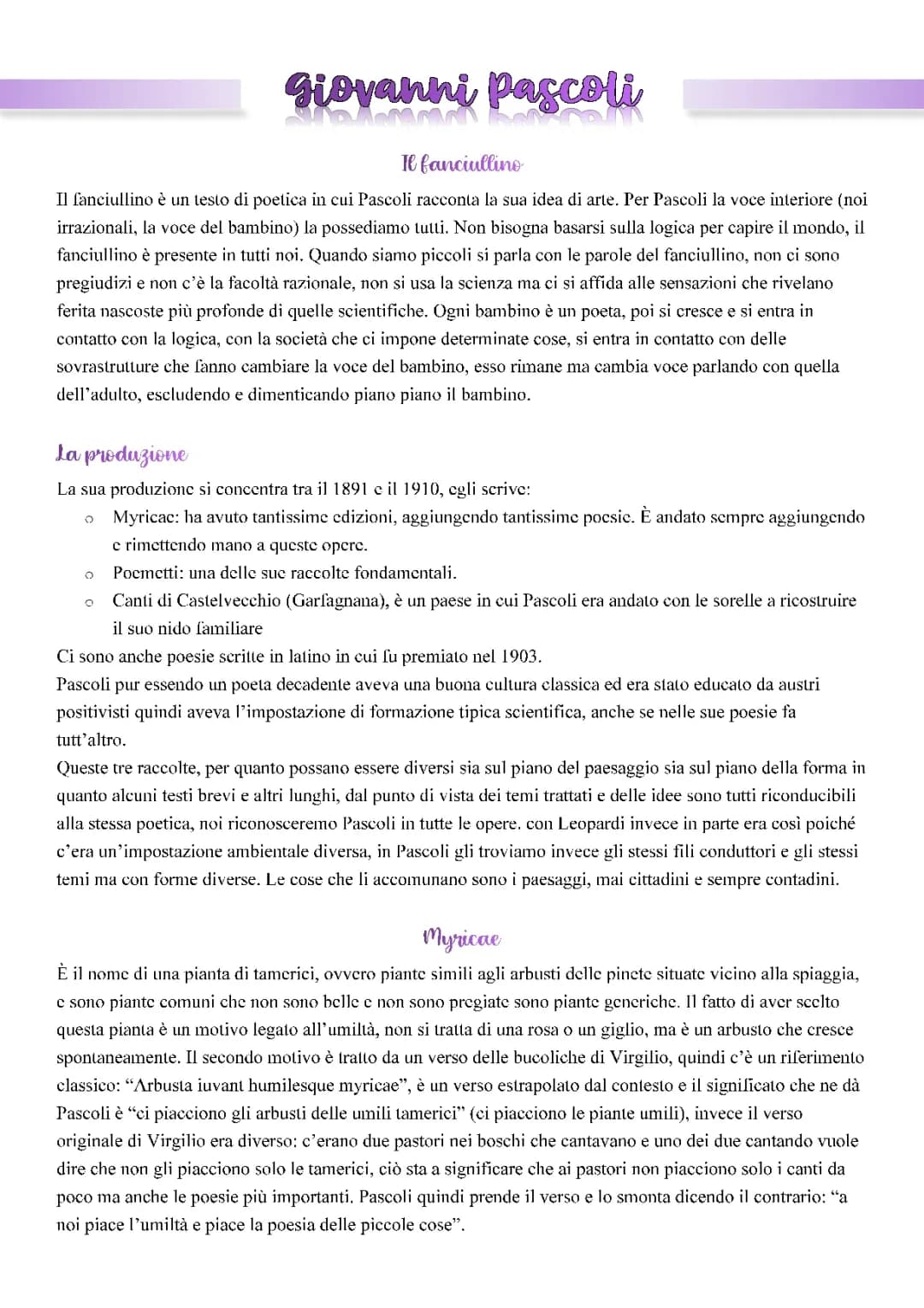Scopri il Mondo di Pascoli: Analisi, Stile e Linguaggio delle Sue Poesie