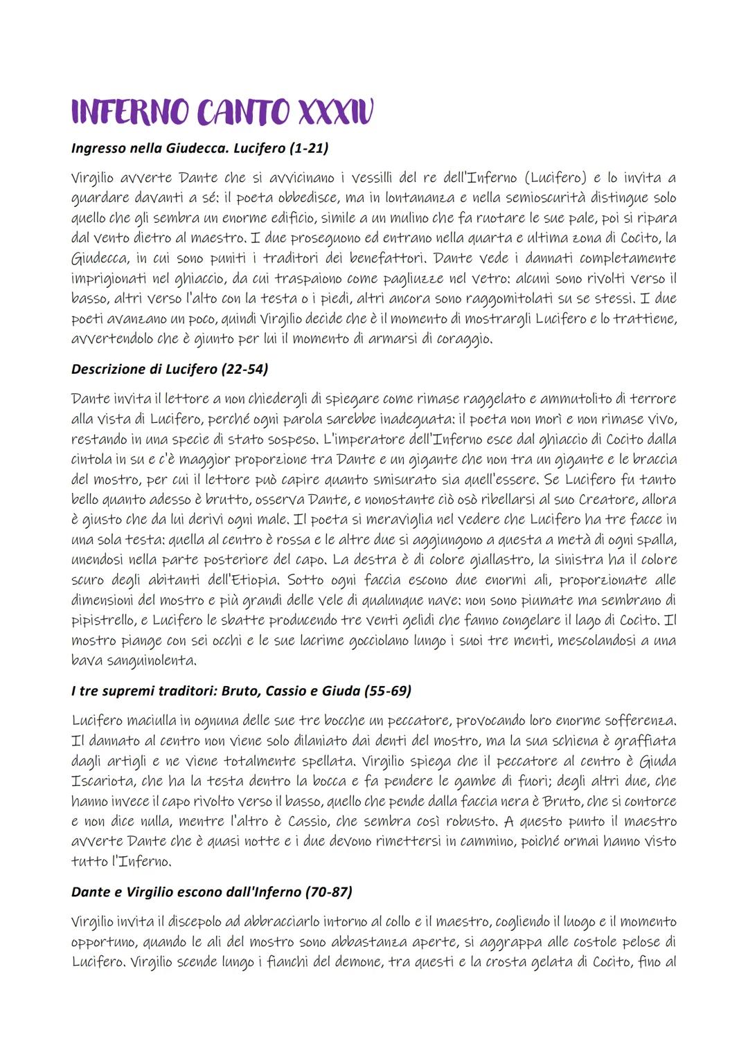 INFERNO CANTO XXXIV
Ingresso nella Giudecca. Lucifero (1-21)
Virgilio avverte Dante che si avvicinano i vessilli del re dell'Inferno (Lucife