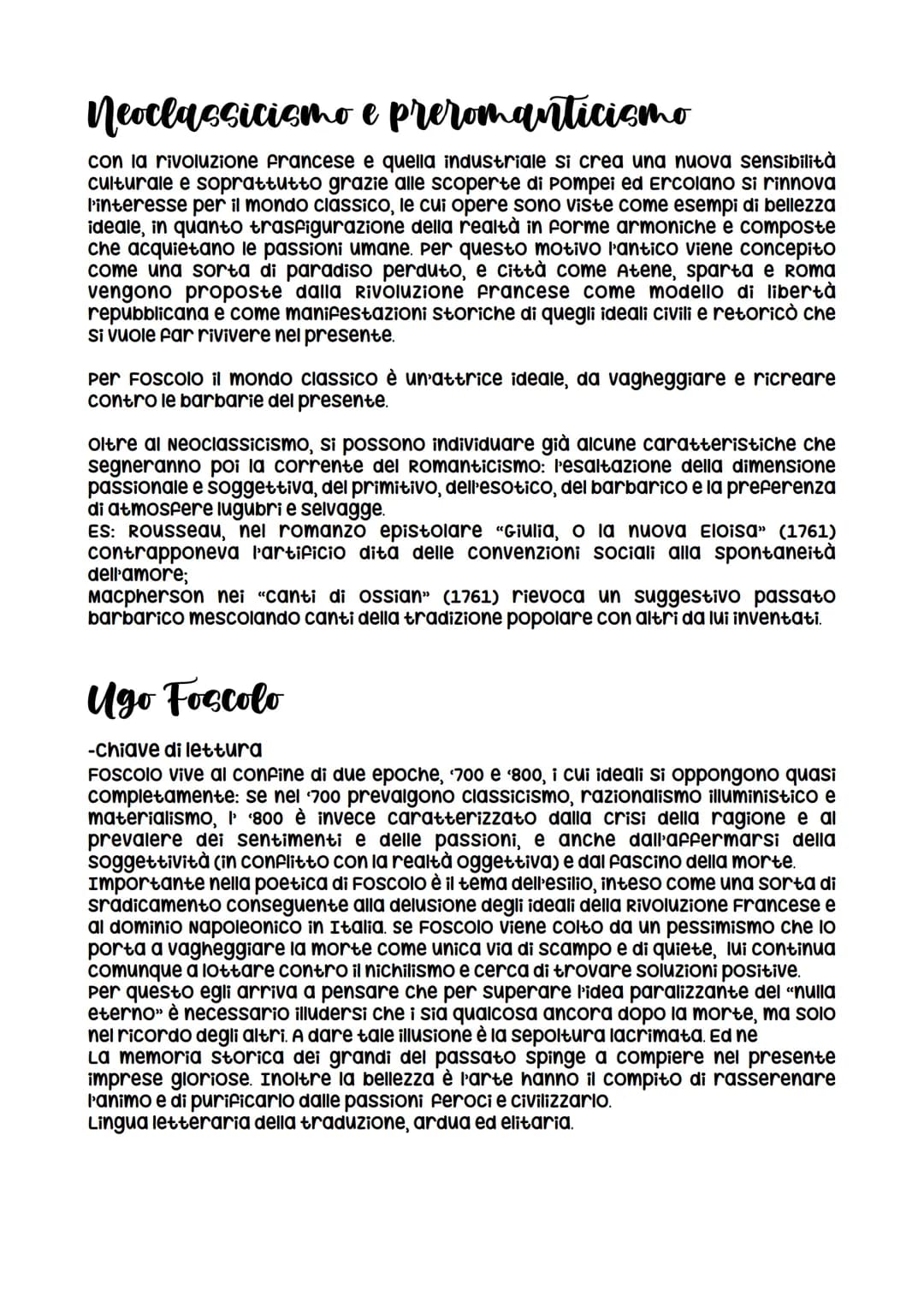 Neoclassicismo e preromanticismo
con la rivoluzione francese e quella industriale si crea una nuova sensibilità
culturale e soprattutto graz