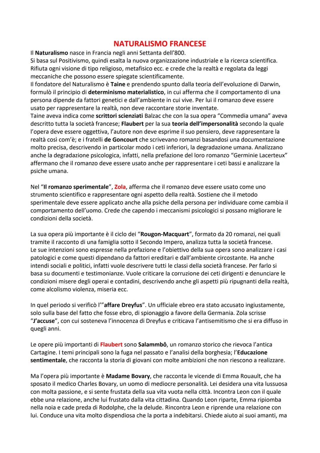 NATURALISMO FRANCESE
Il Naturalismo nasce in Francia negli anni Settanta dell'800.
Si basa sul Positivismo, quindi esalta la nuova organizza