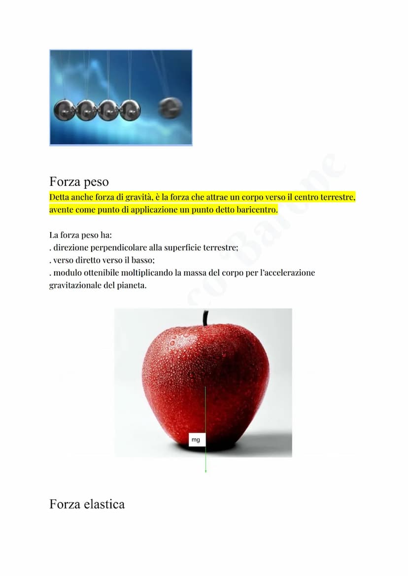 Forze
Iniziamo definendo il concetto di forza:
La forza è quella grandezza vettoriale la cui definizione la si ha partendo dal
verificare i 