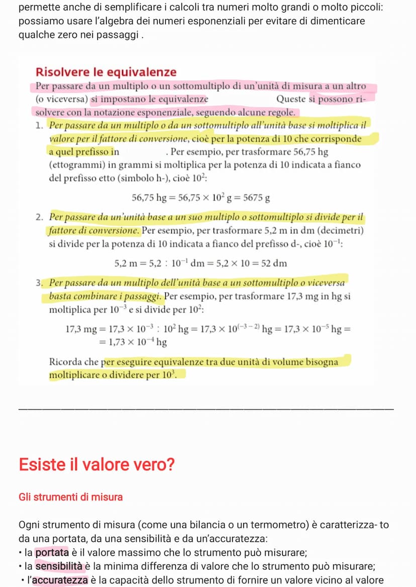Il grande sviluppo delle scienze sperimentali, come la fisica e la chimica, è
legato alla capacità di effettuare misure sempre più affidabil