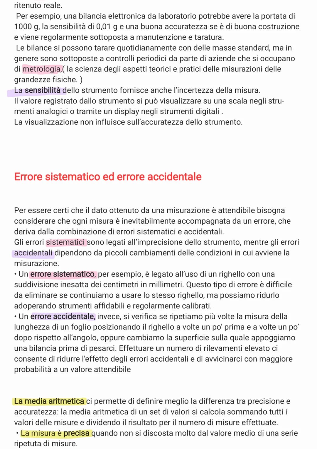 Il grande sviluppo delle scienze sperimentali, come la fisica e la chimica, è
legato alla capacità di effettuare misure sempre più affidabil