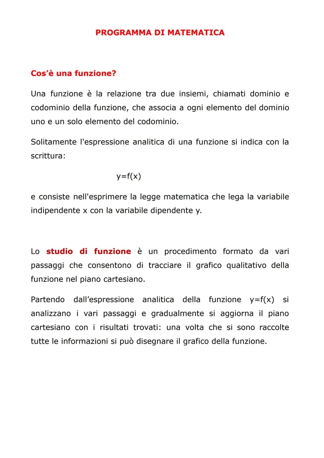 Appunti Matematica Teoria 